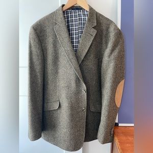Jos. A Bank Herringbone Blazer Sport Jacket 46R Tailored Fit